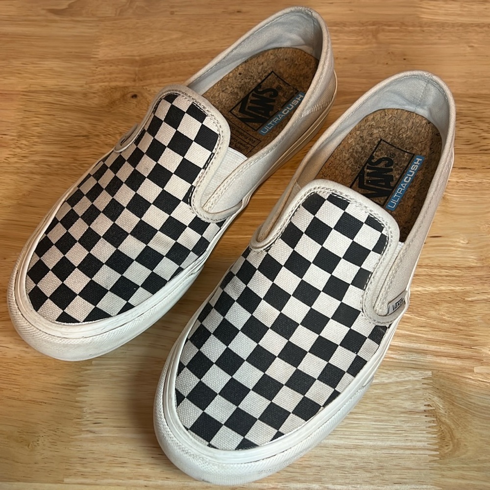 Vans Eco Theory SF Slip On Checkerboard Mens Sz 9